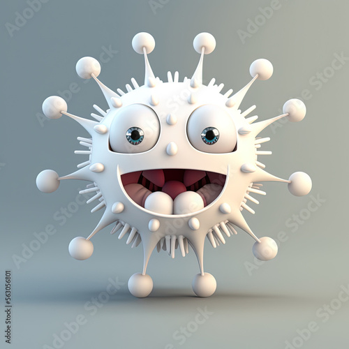 Cute Cartoon Snowflake Char...
