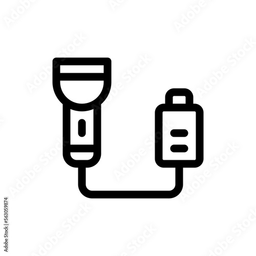 flashlight line icon