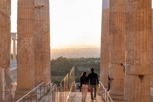 Sunset at acropolis, greece