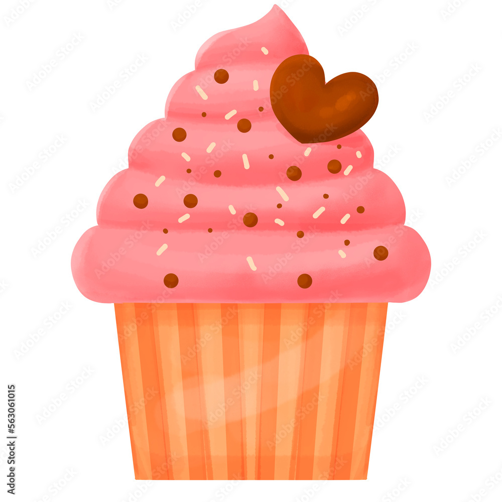 Watercolor Cupcake PNG Clipart,Dessert Clipart
