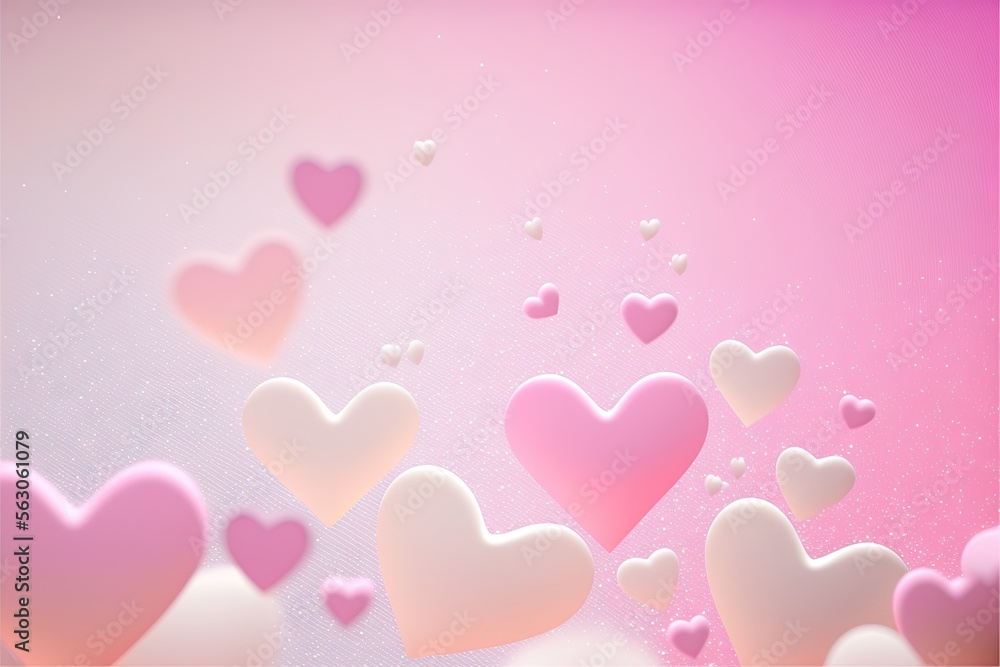 fond de coeurs de la Saint-Valentin avec des couleurs pastel, idéal pour les cartes postales