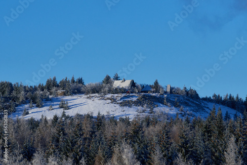 Blick zum Kahleberg bei Altenberg  im Winter	
 photo