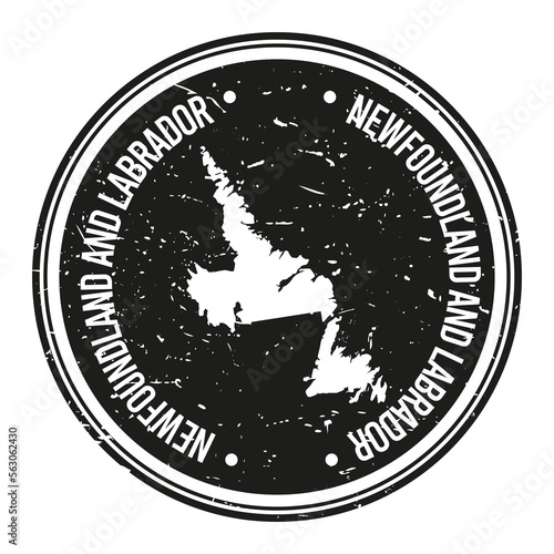 Tablou pe pânză Newfoundland, Newfoundland and Labrador, Canada Silhouette Postal Passport