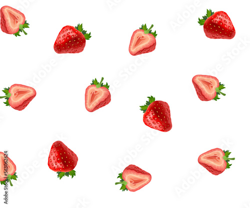 Strawberry Abstract. Seamless pattern with strawberry. Strawberries Abstract.
