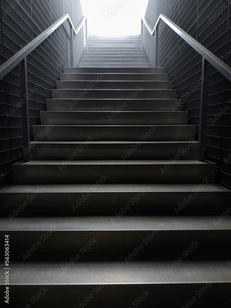 Empty stairway going up to infinity.