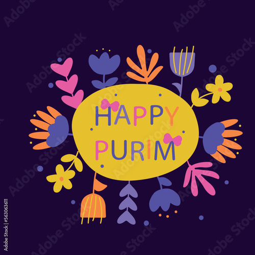 purim holiday flower set happy purim