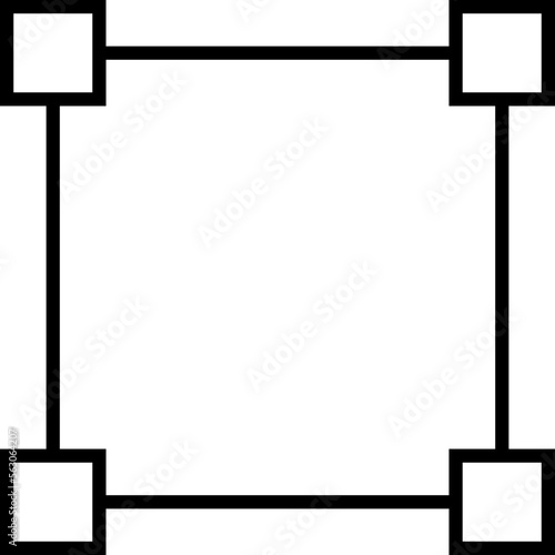 Transform Line Icon. Vector sign drawn with black thin line. Editable stroke. Perfect for UI, apps, web sites, books, articles