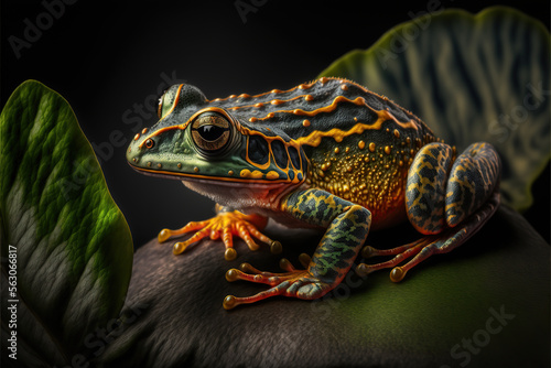 a glass frog on a dark background © Jacques Evangelista