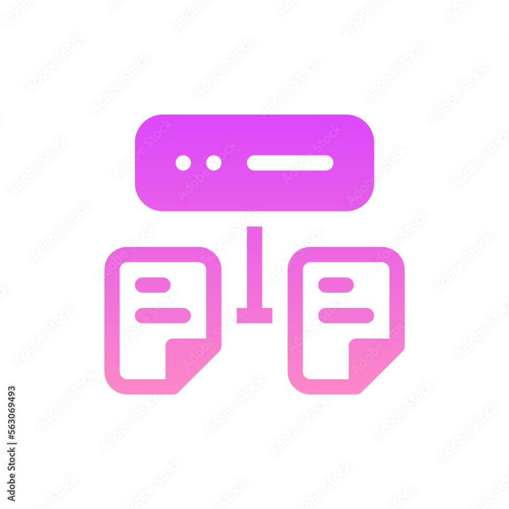 data flow flat gradient icon data flow flat gradient icon