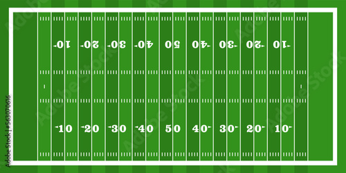 American Football field, graphic for starting lineups, superbowl field vector