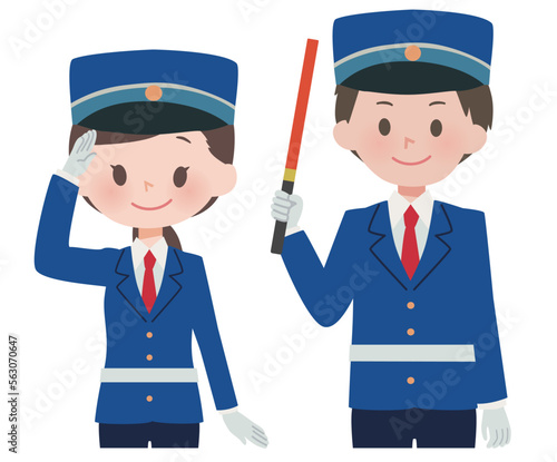 警備員の男女