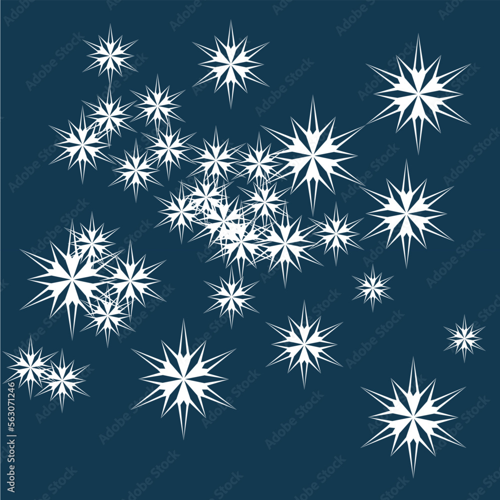 Beautiful winter background from openwork author's hexagonal snowflakes. Vector image of a Christmas symbol. Beautiful winter background from openwork author's hexagonal snowflakes. Vector image of a Christmas symbol.