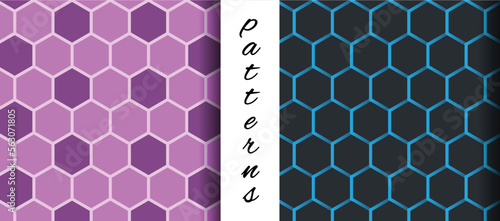 Hexagon Luxury Seamless Pattern Design in Vector Art