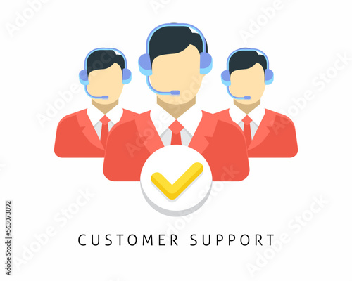 Customer service, call center, hotline global technical support 24 7. Customer support concept.