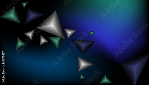 Fototapeta Naklejka Na Ścianę i Meble -  Triangles background. Abstract background from triangular pyramids. Geometric background. 3d vector illustration.