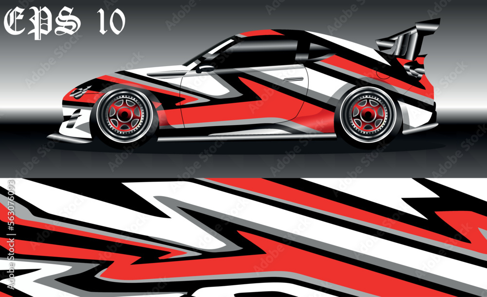 car wrap abstract racing graphic background for vinyl wrap and sticker