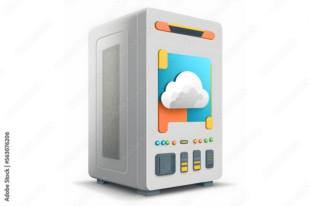Cloud computing technology 3d illustrations.Ai generated Cloud computing technology 3d illustrations.Ai generated