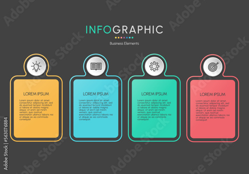 Infographics of business elements vectors illustrations