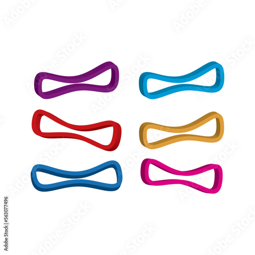 Elastic band rubber vector icon