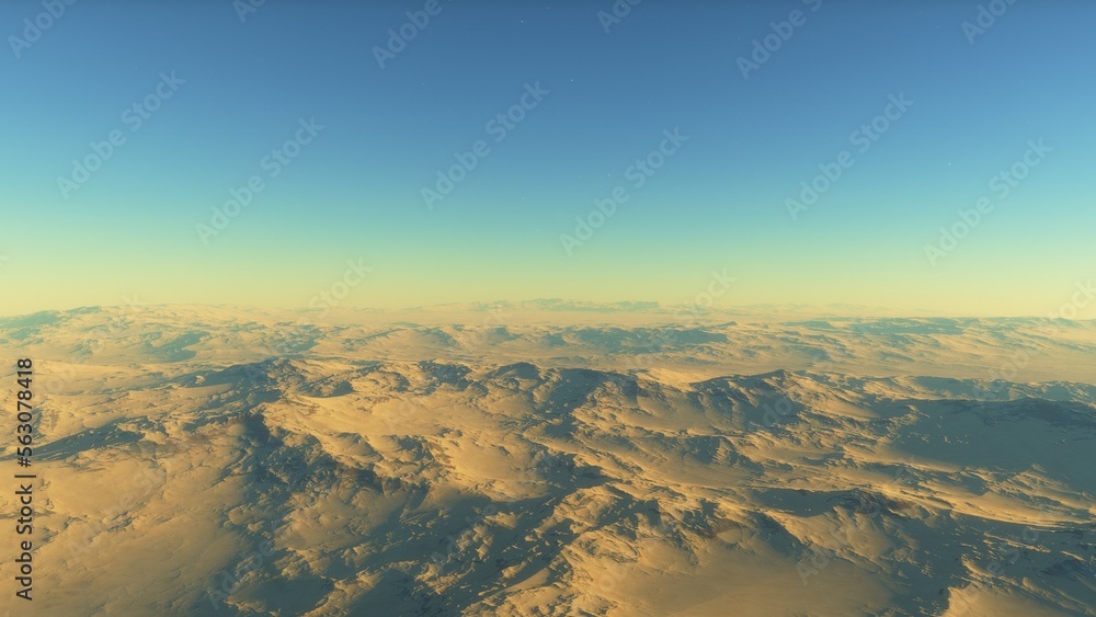 realistic surface of an alien planet, view from the surface of an exo-planet, canyons on an alien planet, stone planet, desert planet 3d render
realistic surface of an alien planet, view from the surface of an exo-planet, canyons on an alien planet, stone planet, desert planet 3d render