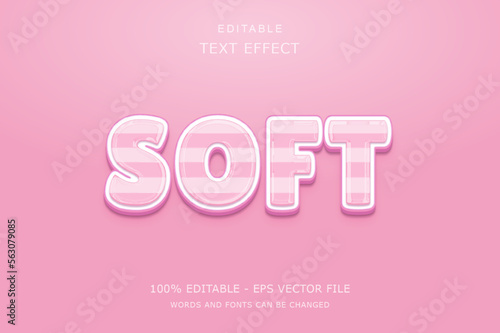 Soft 3D editable text effect 