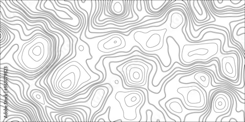 Topographic map background geographic line map with elevation assignments. Modern design with White background with topographic wavy pattern design.paper texture Imitation of a geographical map shades