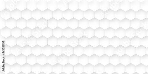 Abstract background with seamless geometric pattern . Geometry pattern hexagon. Hexagonal netting. Honeycomb background. Abstract vector background. 3D abstraction of nanotechnology and science .	
