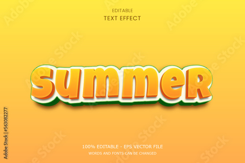 Summer 3D editable Text Effect