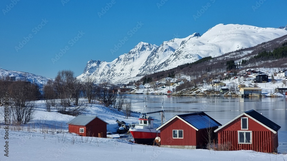 Kaldfjord, Tromsø in winter, Norway