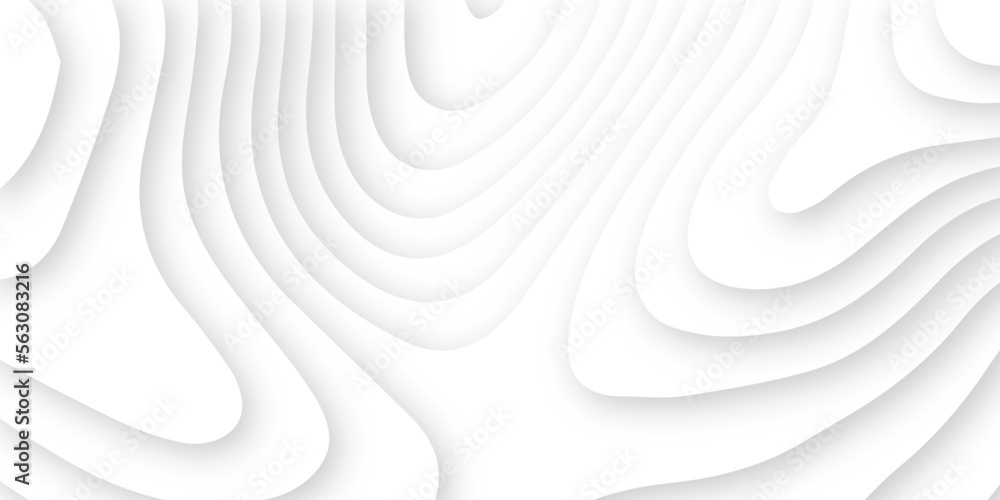 Abstract wavy line 3d paper cut white background. Topographic canyon geometric map relief texture with curved layers and shadow. Abstract realistic papercut decoration textured with wavy layers
Abstract wavy line 3d paper cut white background. Topographic canyon geometric map relief texture with curved layers and shadow. Abstract realistic papercut decoration textured with wavy layers