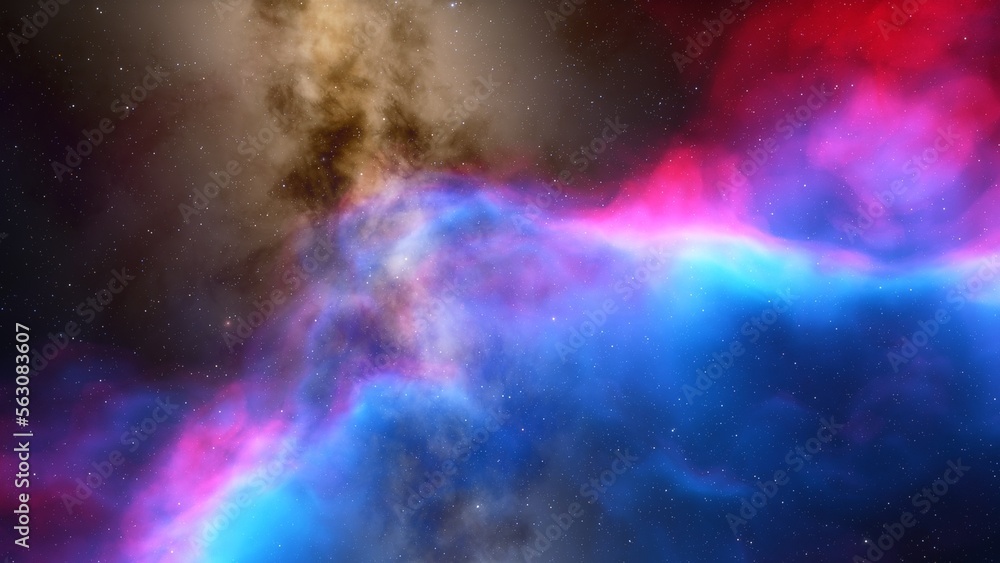 Fototapeta premium Universe filled with stars, nebula and galaxy 