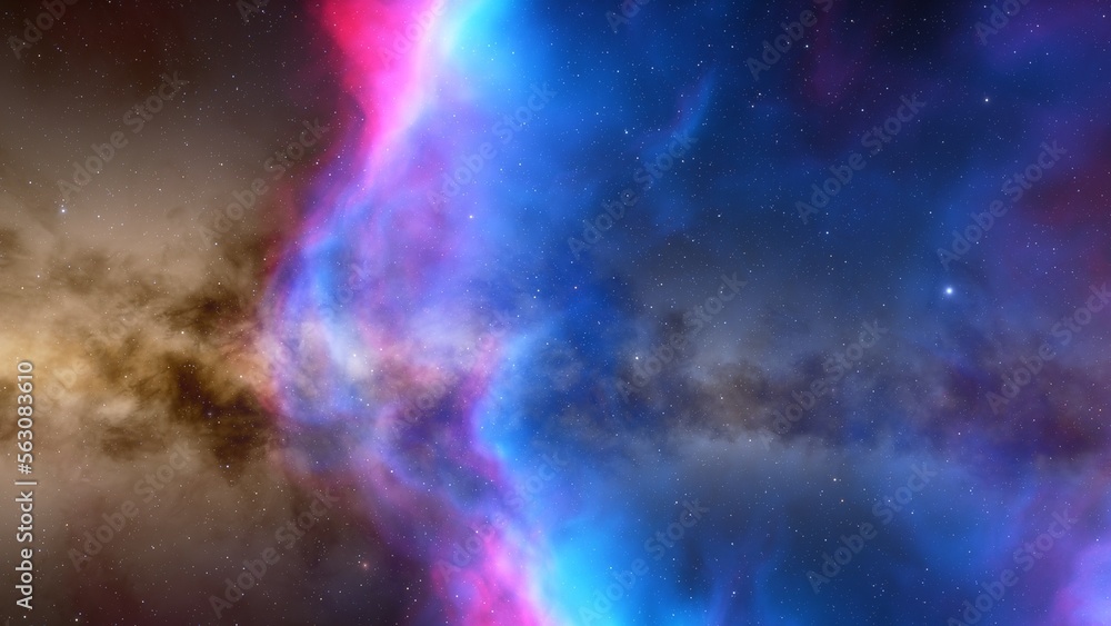 Fototapeta premium Universe filled with stars, nebula and galaxy 