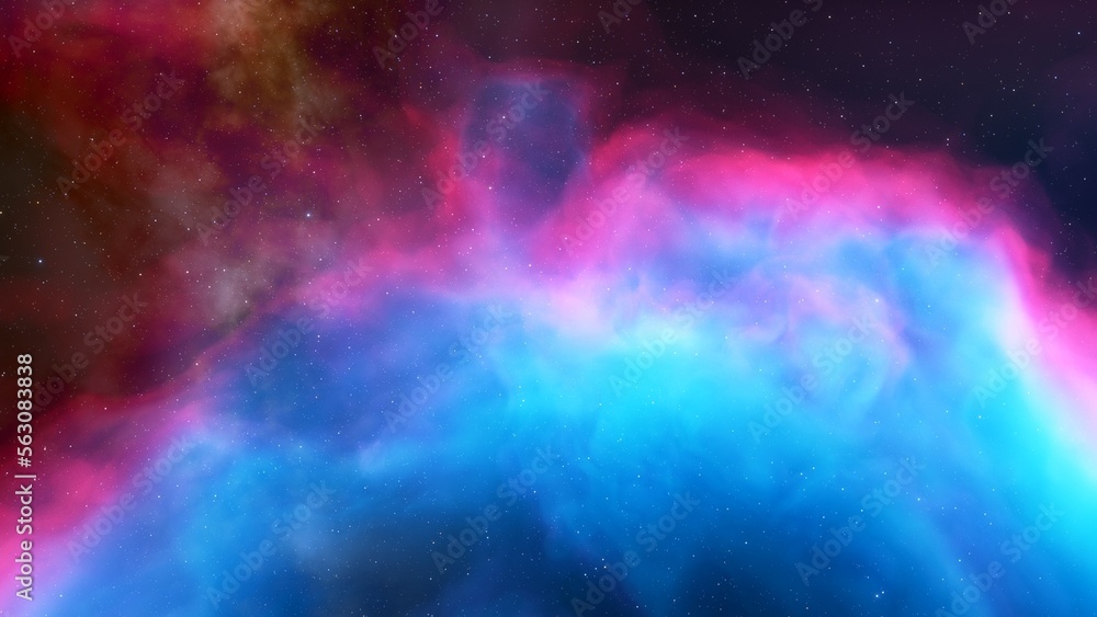 Cosmic background with a blue purple nebula and stars
Cosmic background with a blue purple nebula and stars