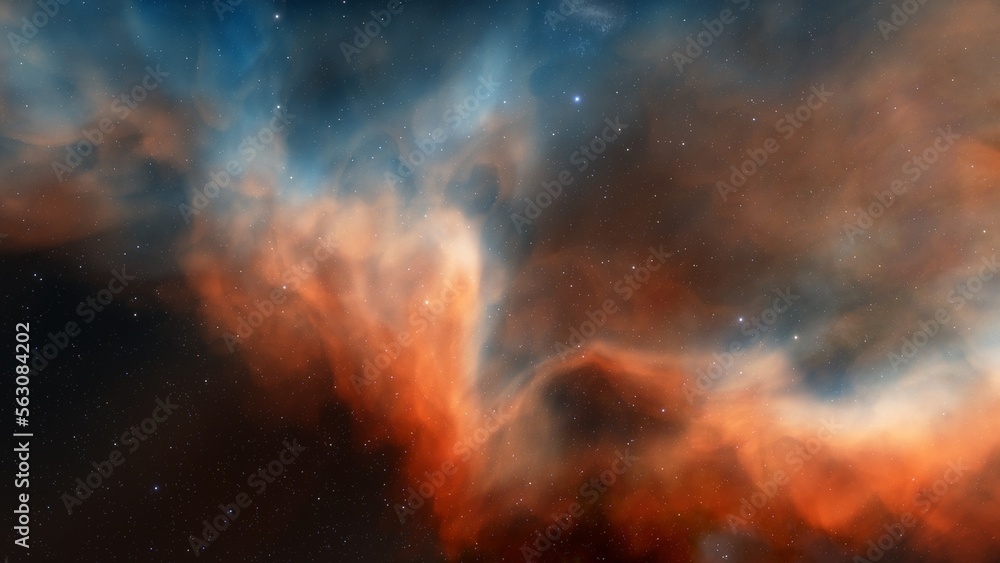 Fototapeta premium Night sky - Universe filled with stars, nebula and galaxy