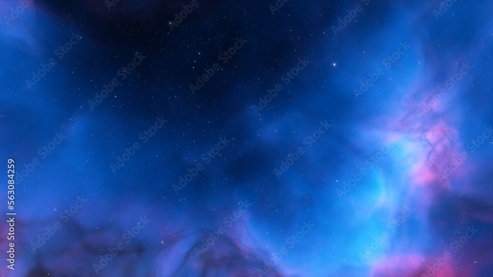 Naklejka premium Space nebula, for use with projects on science, research, and education. Illustration 