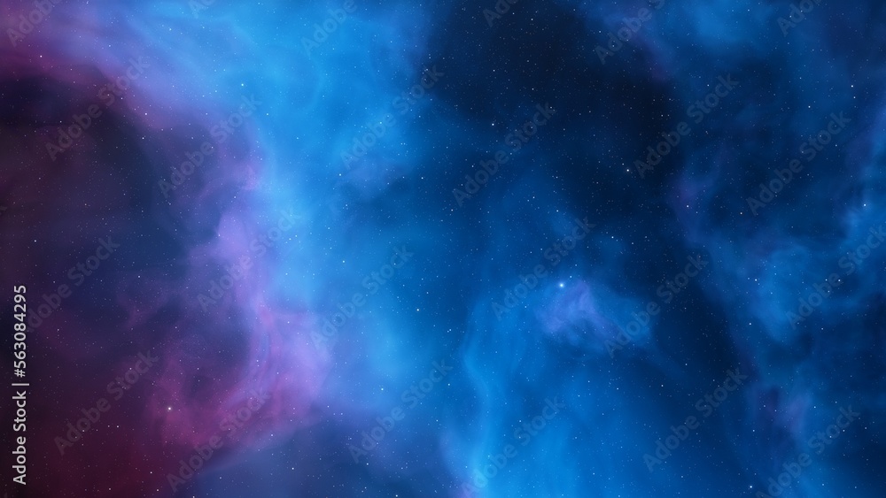 Fototapeta premium Space nebula, for use with projects on science, research, and education. Illustration 