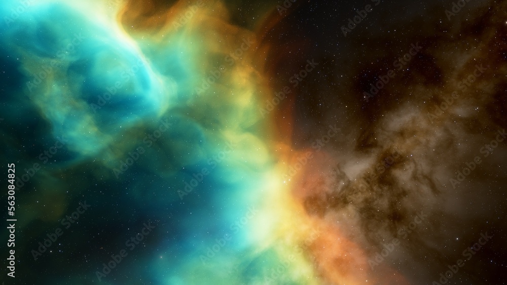 red-violet nebula in outer space, horsehead nebula, unusual colorful nebula in a distant galaxy, red nebula 3d render
