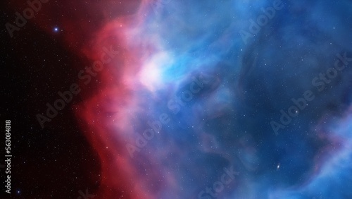 red-violet nebula in outer space, horsehead nebula, unusual colorful nebula in a distant galaxy, red nebula 3d render 