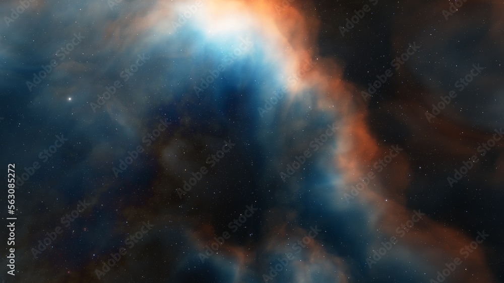 Fototapeta premium nebula gas cloud in deep outer space