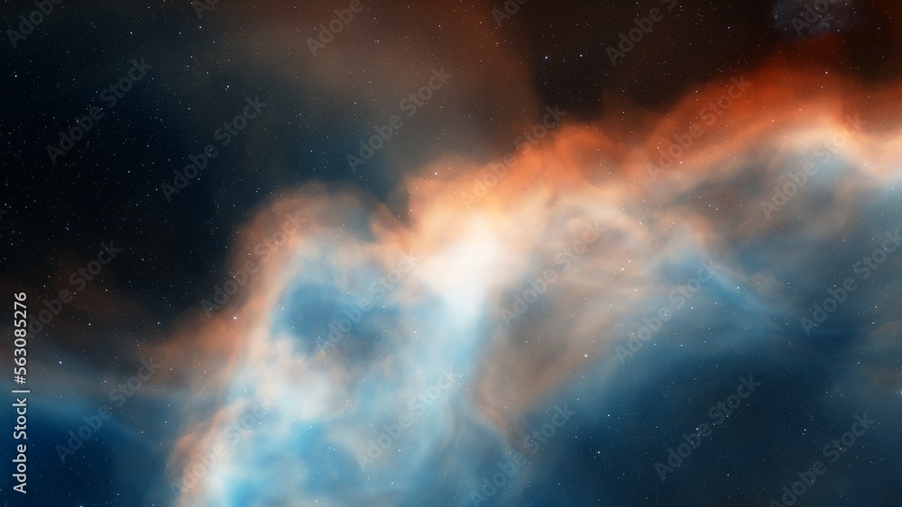 Fototapeta premium nebula gas cloud in deep outer space 