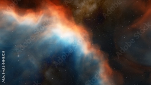 nebula gas cloud in deep outer space 