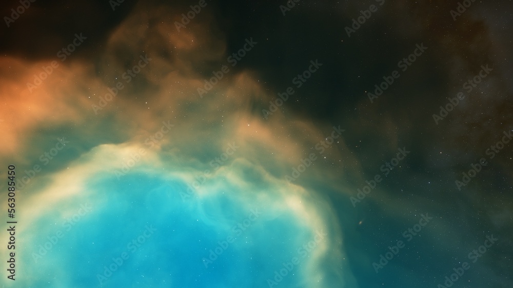 Fototapeta premium Space of night sky with cloud and stars 