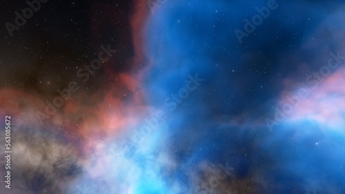 Universe filled with stars, nebula and galaxy 