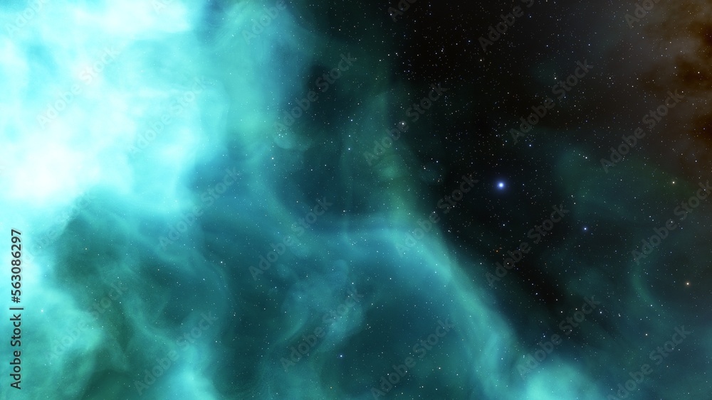 Fototapeta premium bright nebula, nebula in space, majestic red-purple nebula, beautiful space background 3D render 