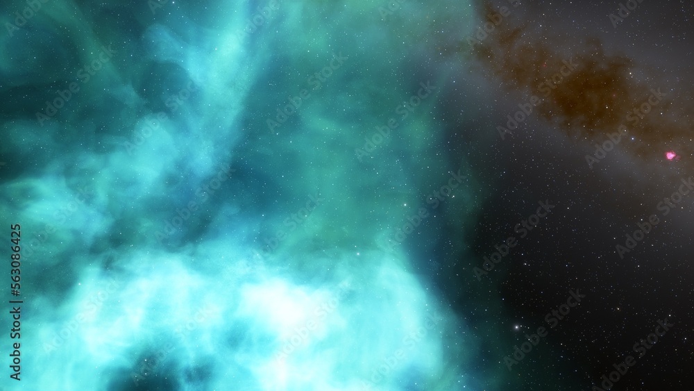 Fototapeta premium bright nebula, nebula in space, majestic red-purple nebula, beautiful space background 3D render 