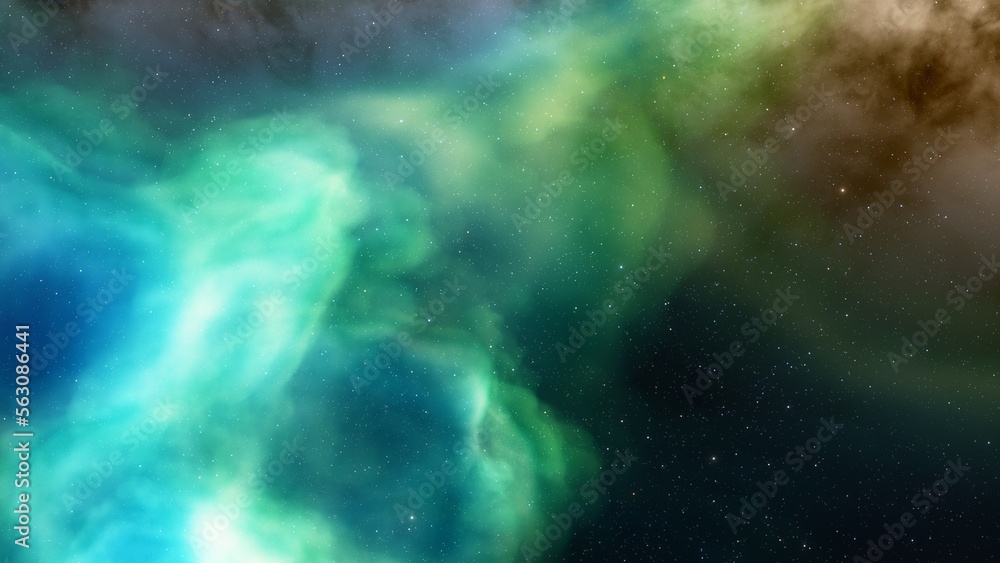 Fototapeta premium bright nebula, nebula in space, majestic red-purple nebula, beautiful space background 3D render