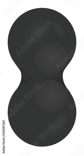 Grey gym facial ball. vector