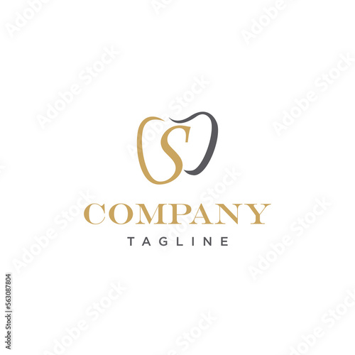 S Letter Dental Elegant Vector logo icon vector Template
