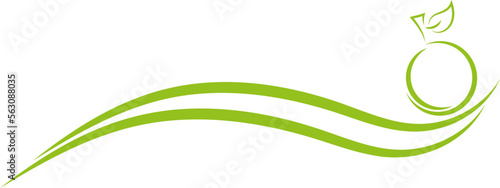 Frucht und Wellen, Ernährung, Logo, Hintergrund