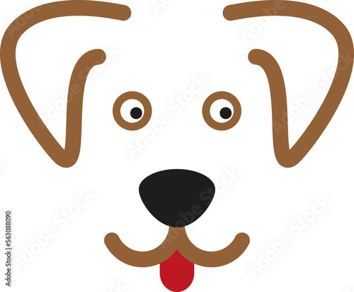 Hund, fröhlicher Hund, Hunde und Hundepflege Logo, Hintergrund, Dog Logo
